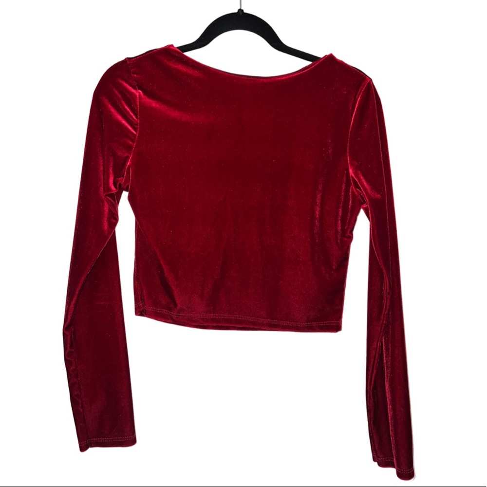 Plush Red Cropped Top Perfect for Christmas